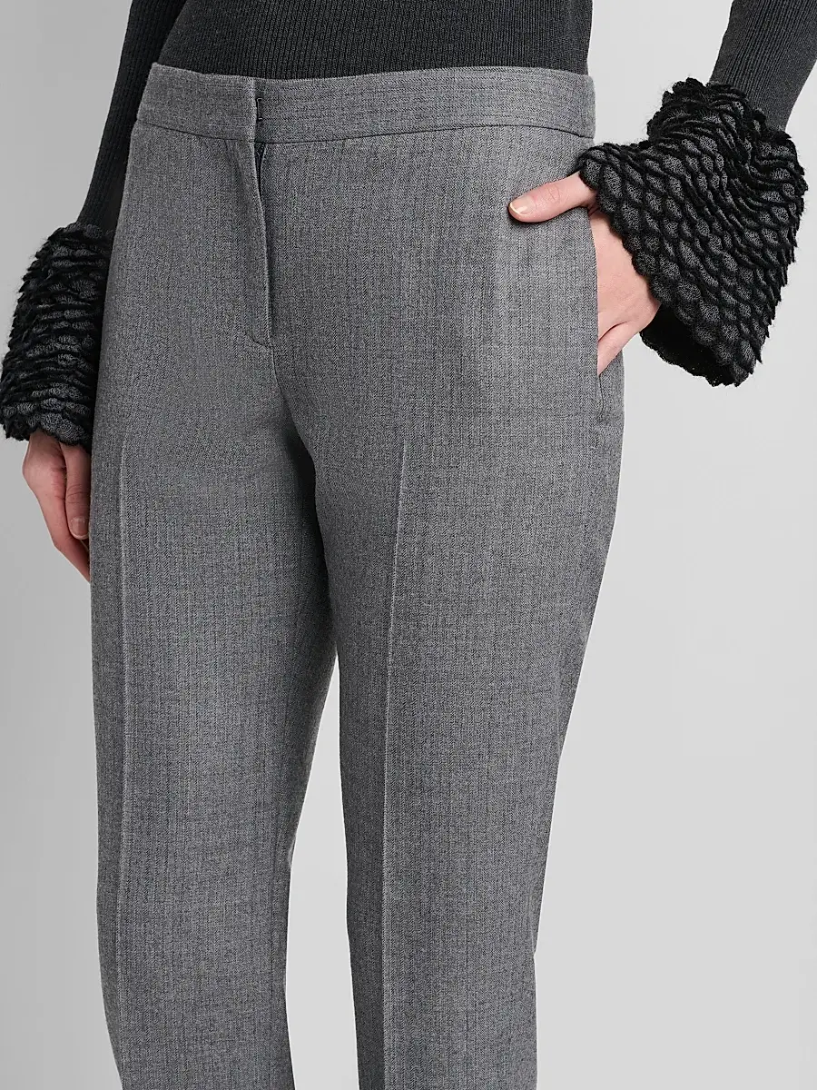 Alexander McQueen Women's Wool Crop Cigarette Trousers | Thumbnail 5 Alexander McQueen Women's Wool Crop Cigarette Trousers | Thumbnail 5