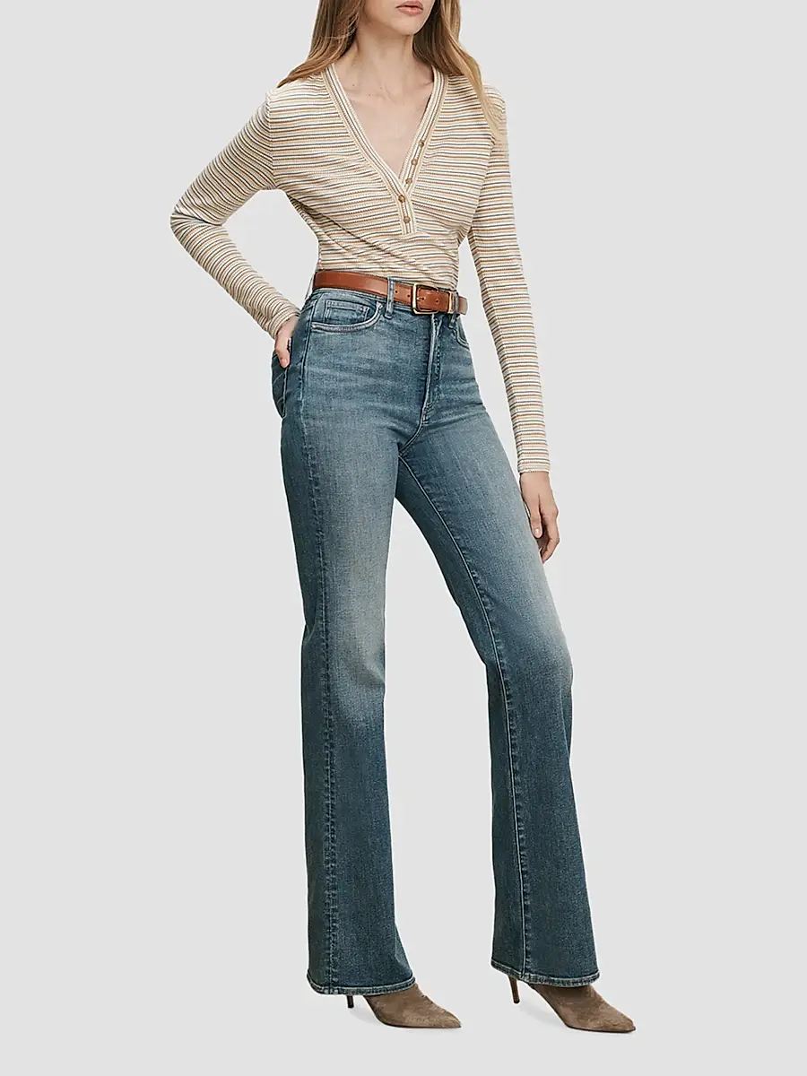 Veronica Beard Women's Crosbie High-Rise Bootcut Jeans | Thumbnail 2 Veronica Beard Women's Crosbie High-Rise Bootcut Jeans | Thumbnail 2