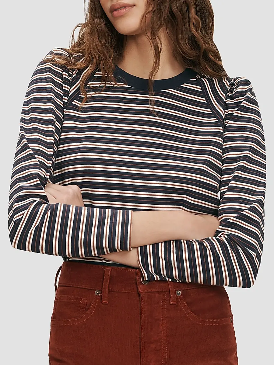 Veronica Beard Women's Mason Baseball Long-Sleeve T-Shirt | Thumbnail 4 Veronica Beard Women's Mason Baseball Long-Sleeve T-Shirt | Thumbnail 4