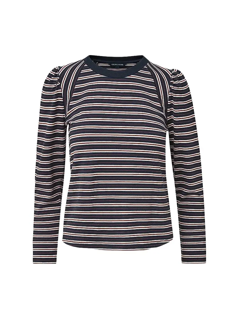 Veronica Beard Women's Mason Baseball Long-Sleeve T-Shirt - Heritage Navy Multi | Image 1 Veronica Beard Women's Mason Baseball Long-Sleeve T-Shirt - Heritage Navy Multi | Image 1