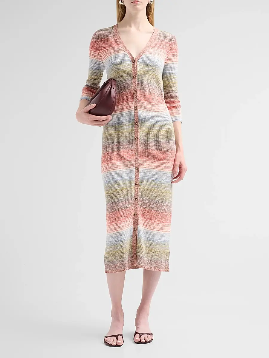 Veronica Beard Women's Tavielle Knit Midi Dress | Thumbnail 2 Veronica Beard Women's Tavielle Knit Midi Dress | Thumbnail 2