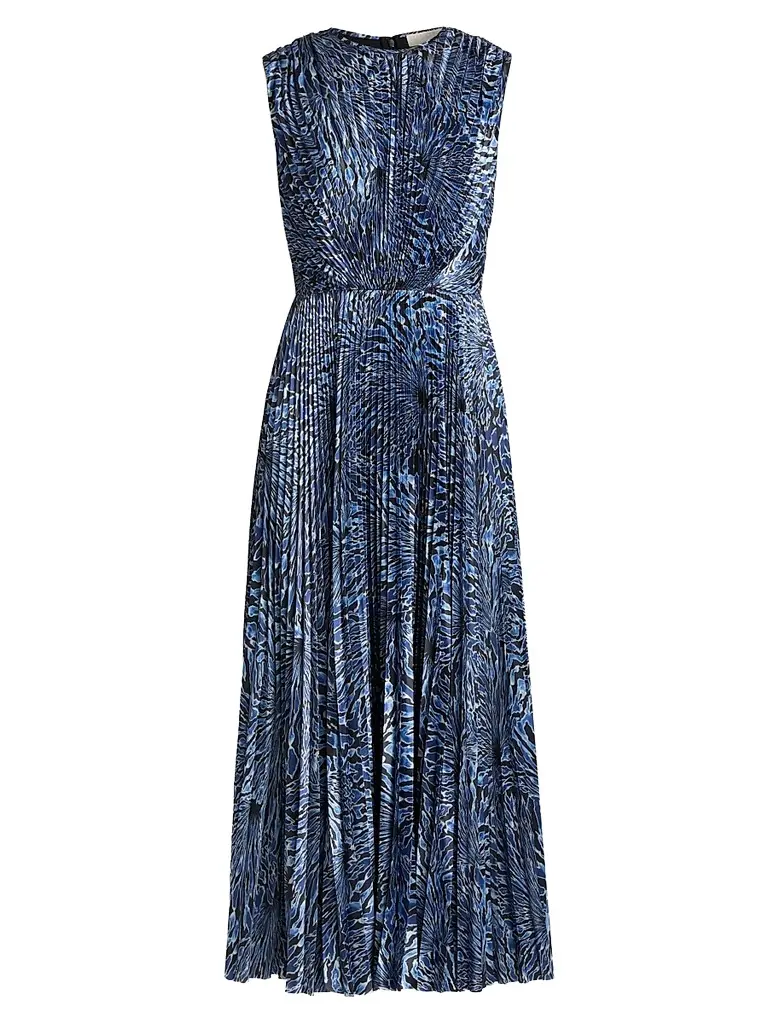 Women's Malin Pleated Satin Midi Dress Women's Malin Pleated Satin Midi Dress