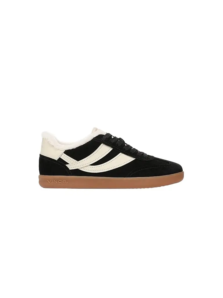 Vince Women's Oasis Shearling-Lined Suede Sneakers - Black | Image 1 Vince Women's Oasis Shearling-Lined Suede Sneakers - Black | Image 1