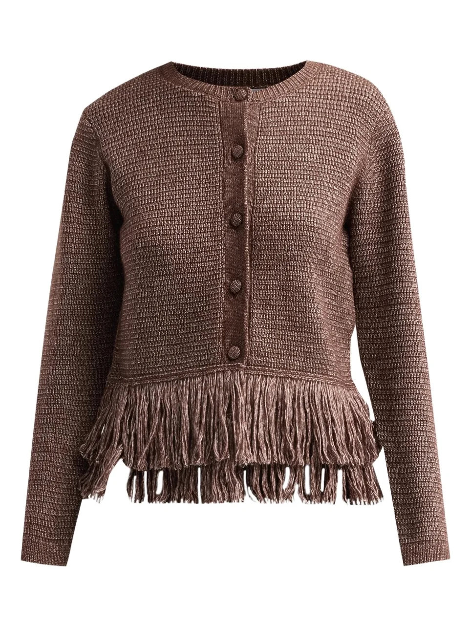 dh New York Women's Imara Fringe-Trim Crewneck Top