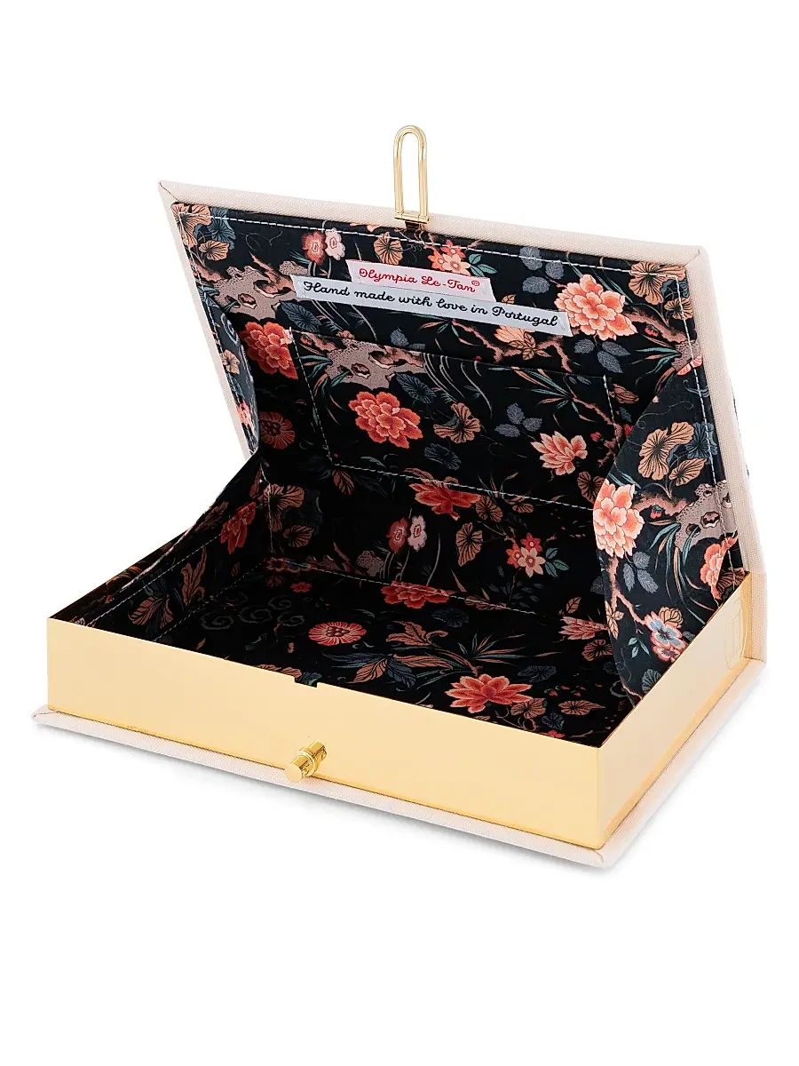 Olympia Le-Tan Women's New York Style Week Embroidered Wool Book Clutch | Thumbnail 4 Olympia Le-Tan Women's New York Style Week Embroidered Wool Book Clutch | Thumbnail 4