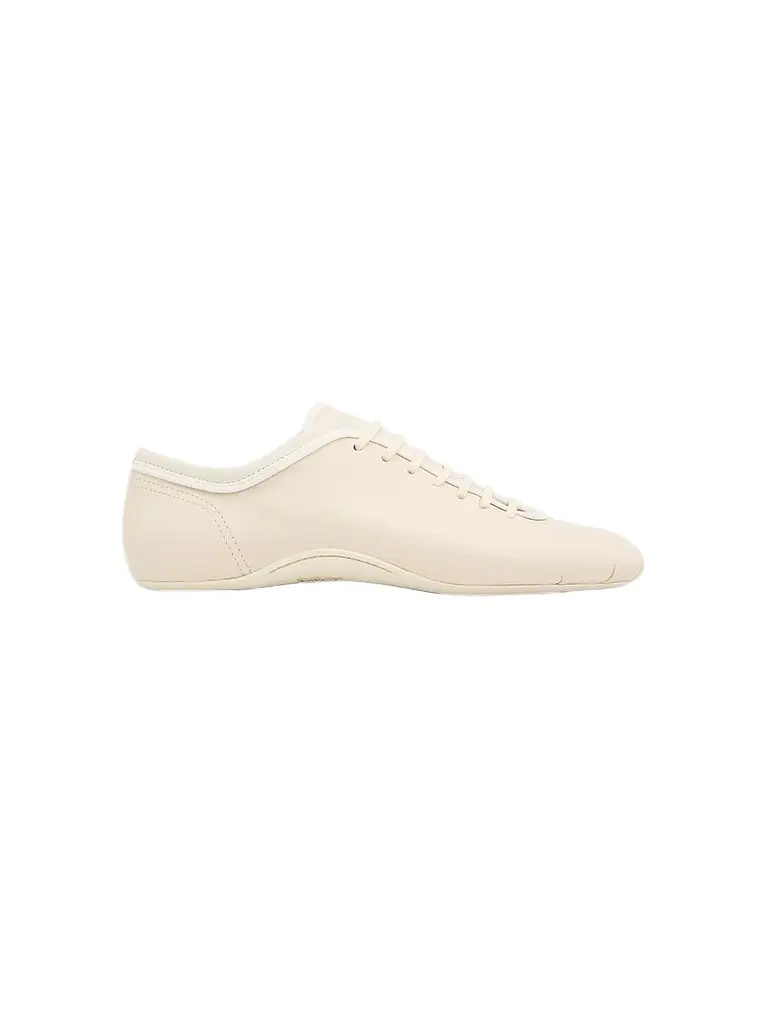 Dries Van Noten Women's Leather Ballerina Sneakers - Pearl | Image 1 Dries Van Noten Women's Leather Ballerina Sneakers - Pearl | Image 1