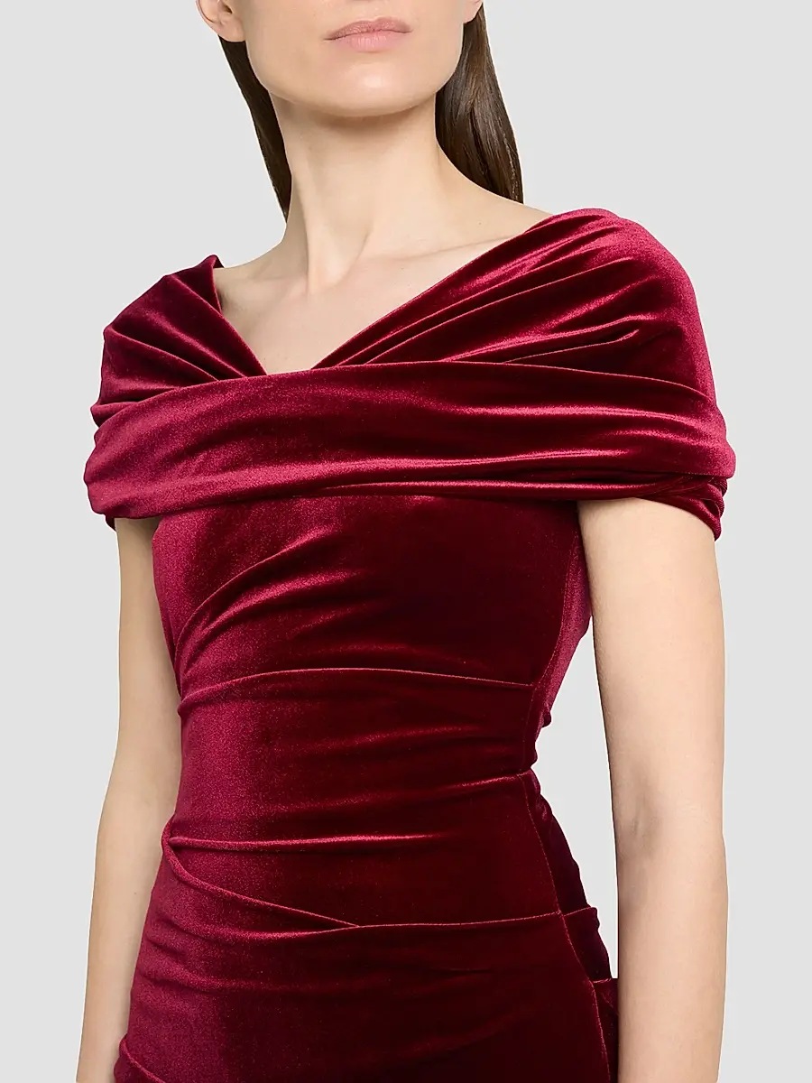Talbot Runhof Women's Stretch Velvet Gown | Thumbnail 5 Talbot Runhof Women's Stretch Velvet Gown | Thumbnail 5
