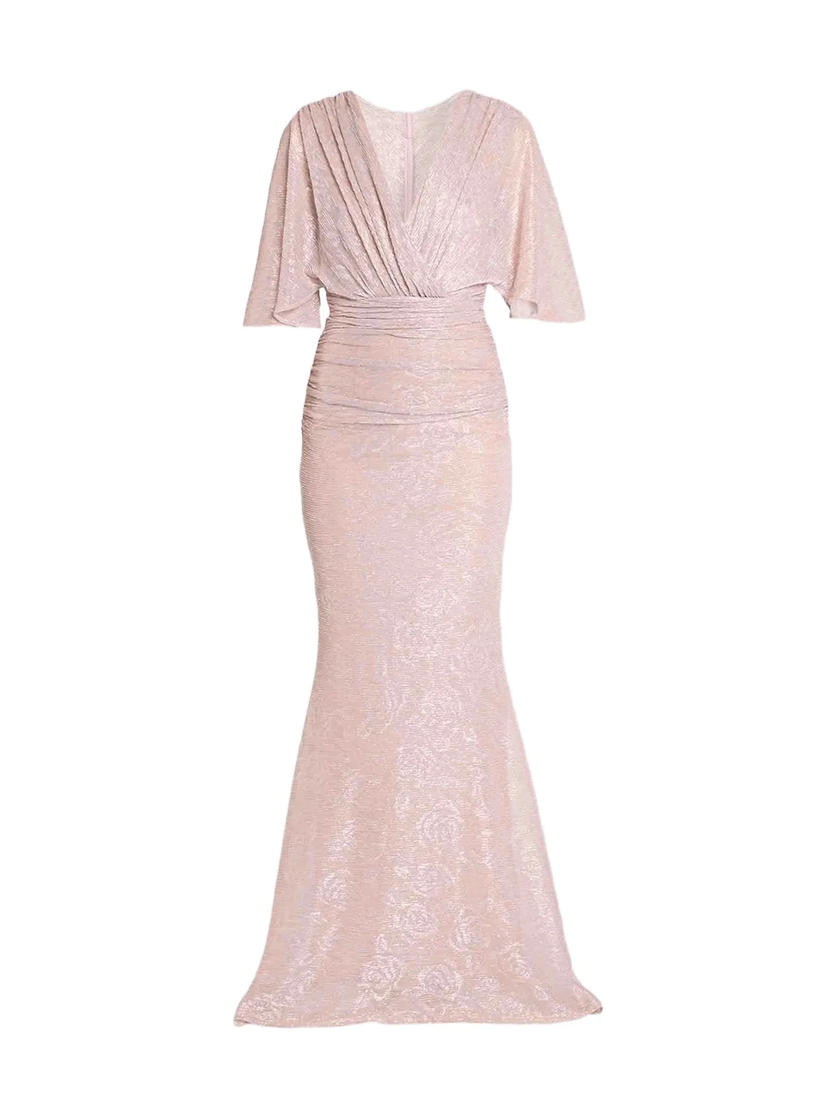 Women's Metallic Voile Gathered Gown Women's Metallic Voile Gathered Gown