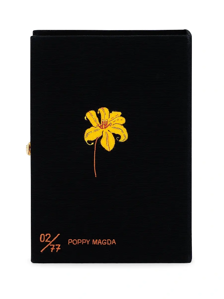Olympia Le-Tan Women's Le Bouquet Embroidered Wool Book Clutch | Thumbnail 3