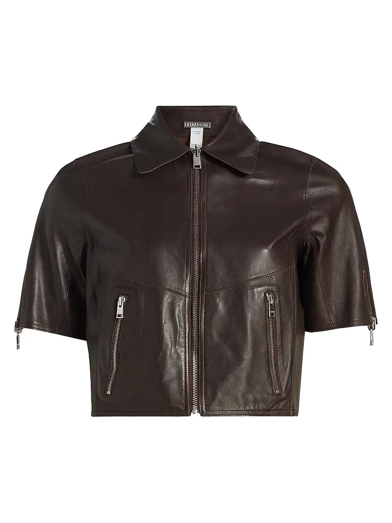 LAMARQUE Women's Sevana Leather Reversible Jacket - Dark Brown | Image 1 LAMARQUE Women's Sevana Leather Reversible Jacket - Dark Brown | Image 1