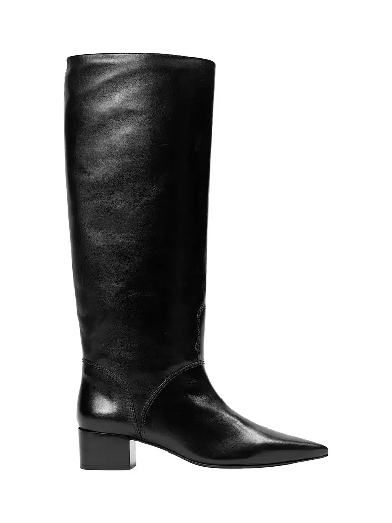 Black Suede Studio Women's Alba 45MM Boots - Black Leather - Size 12 | Image 1 Black Suede Studio Women's Alba 45MM Boots - Black Leather - Size 12 | Image 1