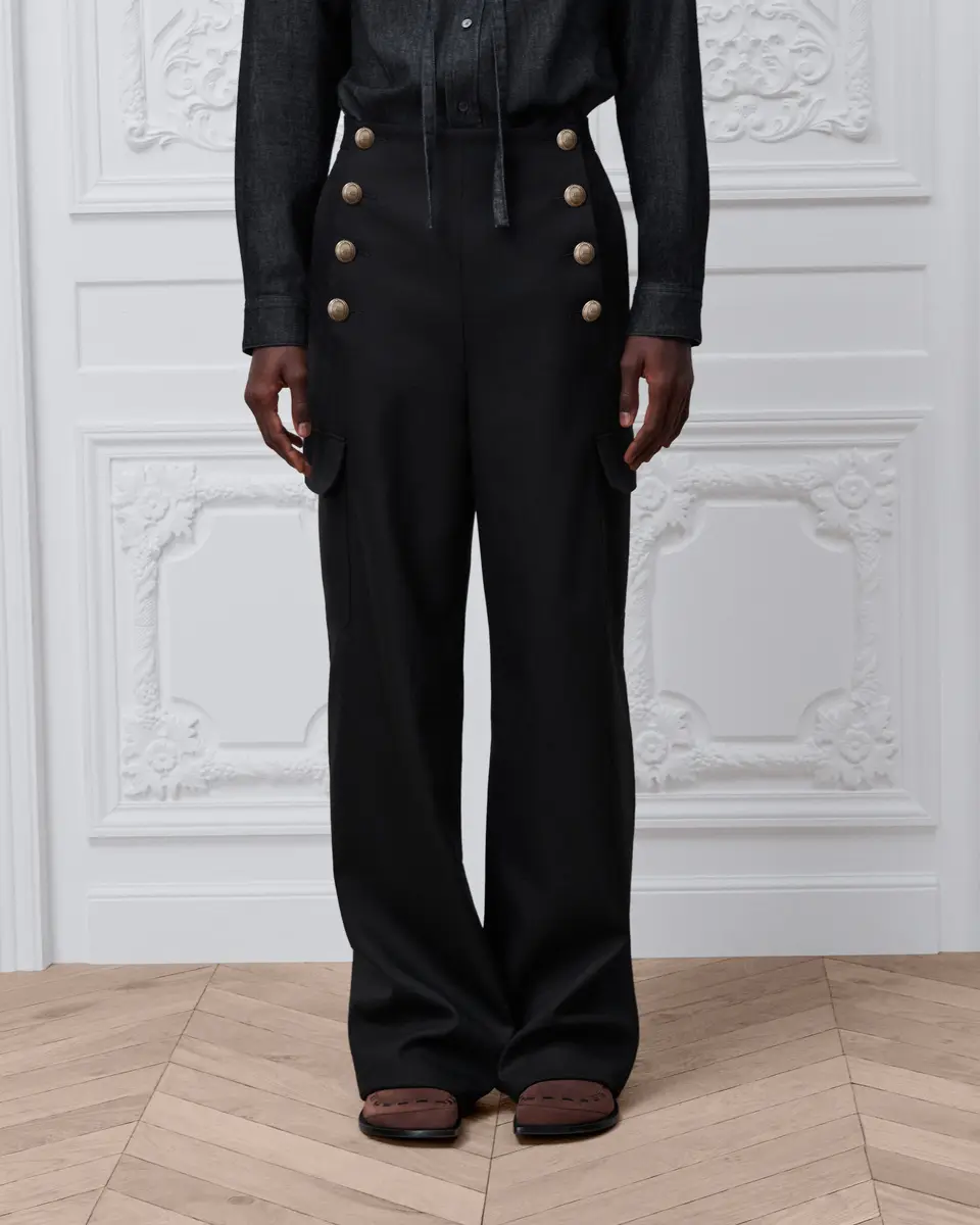 Dior Loose-Fit Pants with Dior Médaillon Buttons | Thumbnail 3 Dior Loose-Fit Pants with Dior Médaillon Buttons | Thumbnail 3