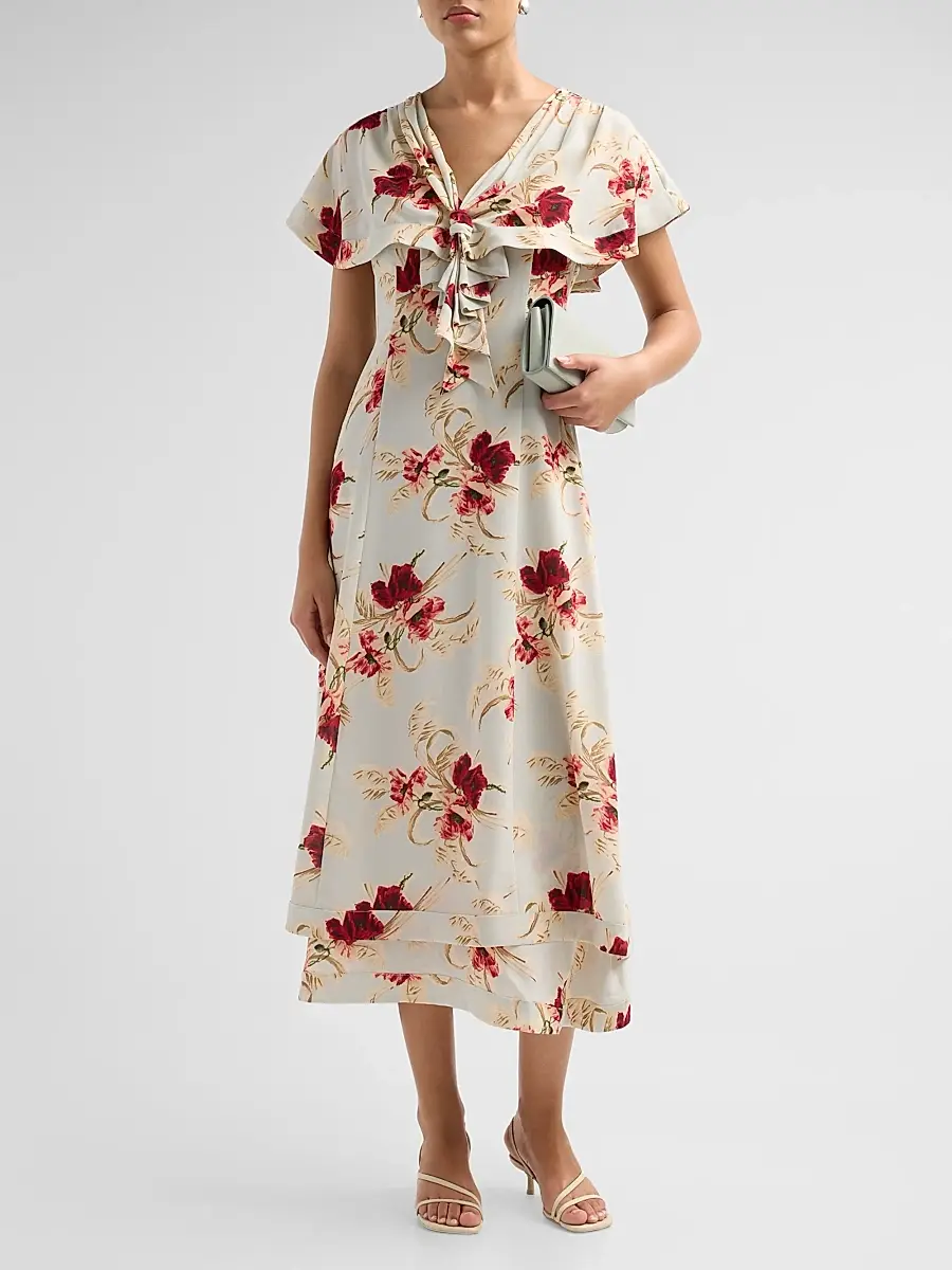 Cinq à Sept Women's Wilted Poppy Antonetta Dress | Thumbnail 2 Cinq à Sept Women's Wilted Poppy Antonetta Dress | Thumbnail 2
