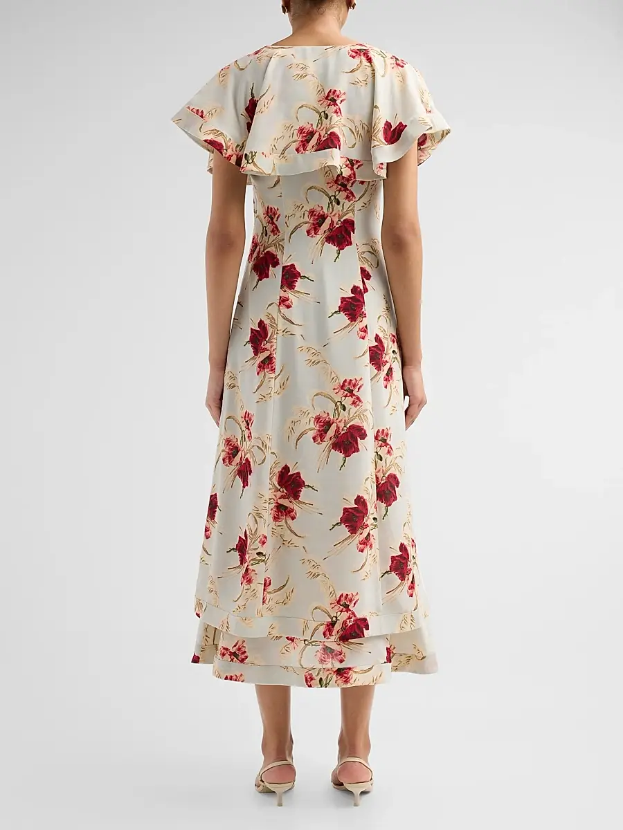 Cinq à Sept Women's Wilted Poppy Antonetta Dress | Thumbnail 3 Cinq à Sept Women's Wilted Poppy Antonetta Dress | Thumbnail 3