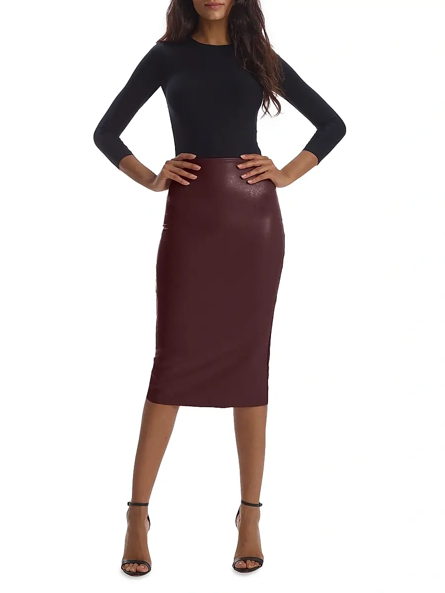 Commando Women's Faux-Leather Pencil Skirt | Thumbnail 2 Commando Women's Faux-Leather Pencil Skirt | Thumbnail 2