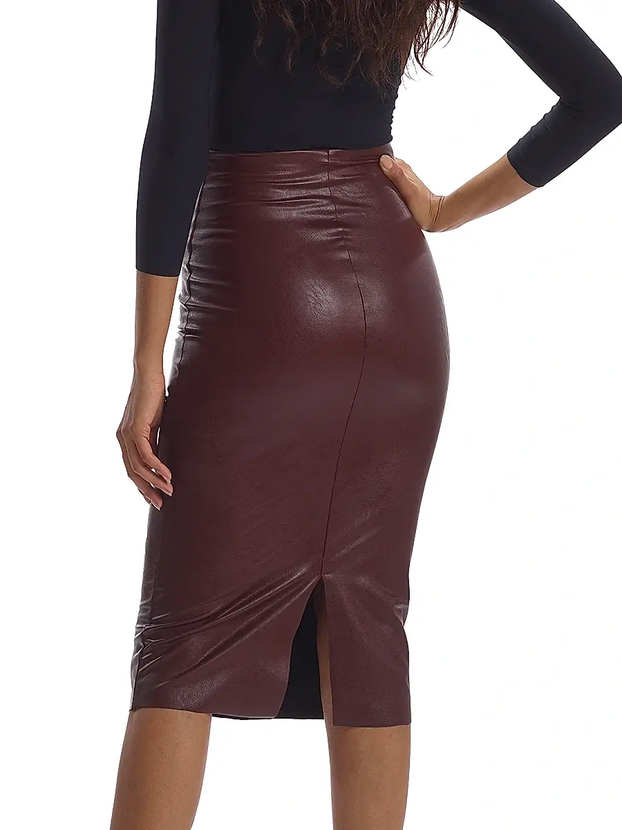 Commando Women's Faux-Leather Pencil Skirt | Thumbnail 4 Commando Women's Faux-Leather Pencil Skirt | Thumbnail 4