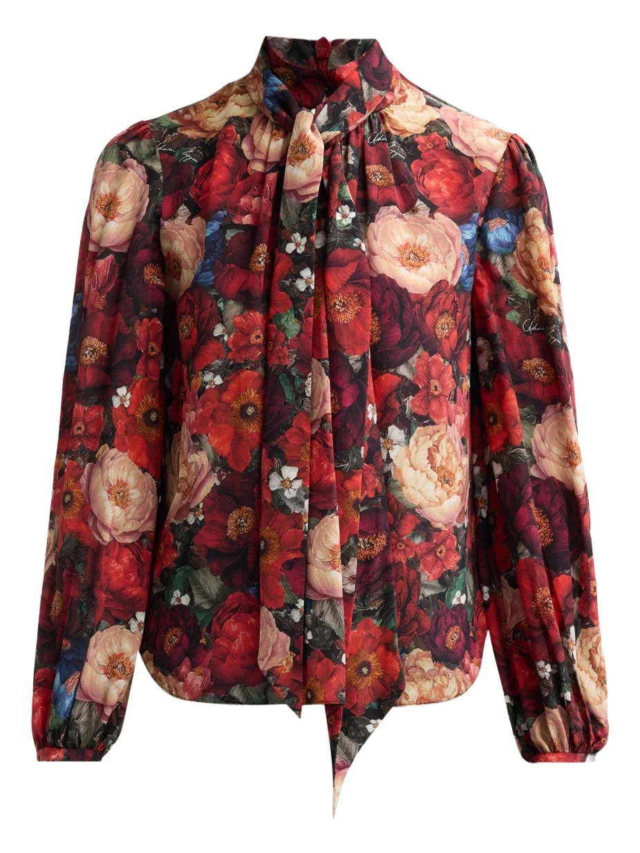 Women's Joana Floral Silk Top Women's Joana Floral Silk Top