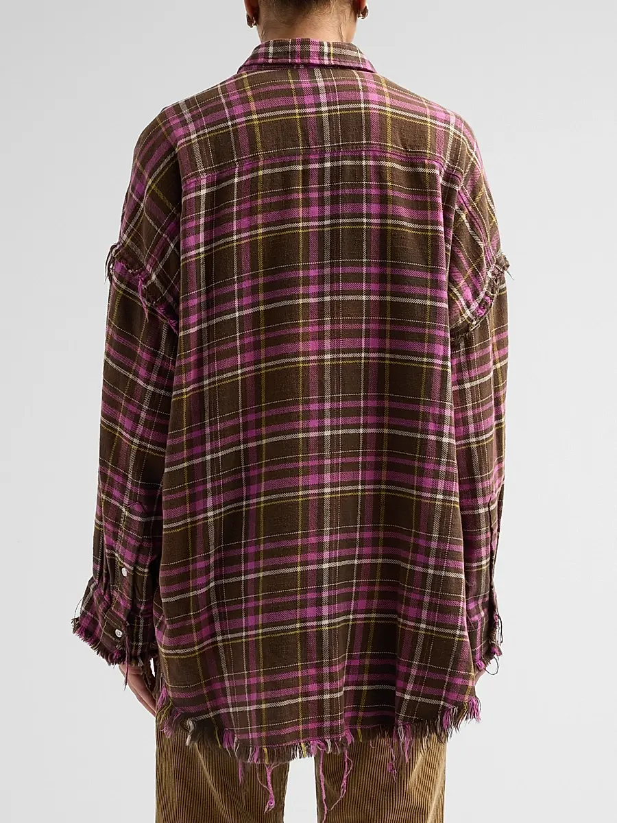 R13 Women's Shredded Seam Drop Neck Shirt | Thumbnail 3 R13 Women's Shredded Seam Drop Neck Shirt | Thumbnail 3