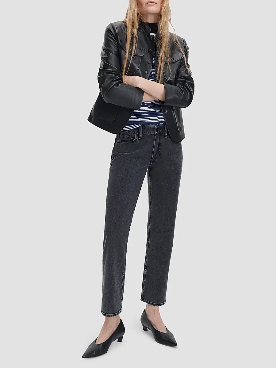 rag & bone Women's Stretch Featherweight Harlow Low-Rise Ankle Straight Jeans | Thumbnail 2 rag & bone Women's Stretch Featherweight Harlow Low-Rise Ankle Straight Jeans | Thumbnail 2