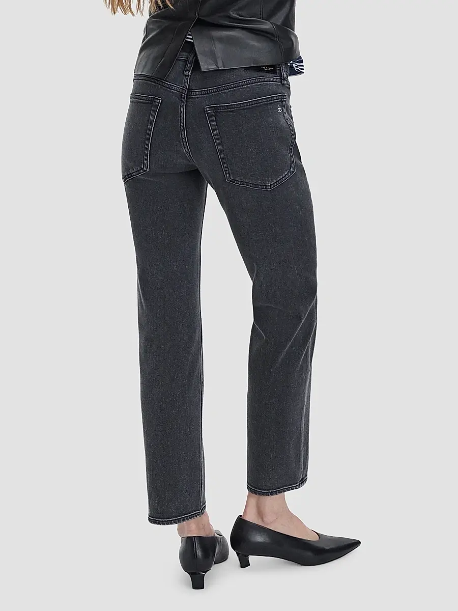 rag & bone Women's Stretch Featherweight Harlow Low-Rise Ankle Straight Jeans | Thumbnail 3 rag & bone Women's Stretch Featherweight Harlow Low-Rise Ankle Straight Jeans | Thumbnail 3