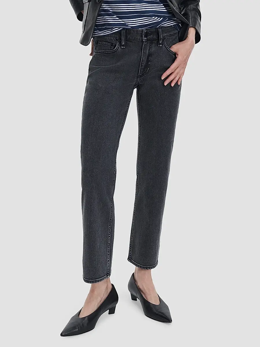 rag & bone Women's Stretch Featherweight Harlow Low-Rise Ankle Straight Jeans | Thumbnail 4 rag & bone Women's Stretch Featherweight Harlow Low-Rise Ankle Straight Jeans | Thumbnail 4
