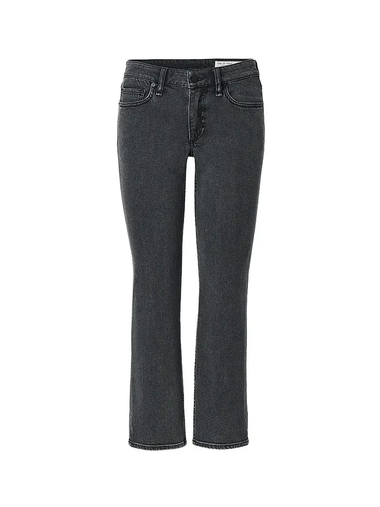 rag & bone Women's Stretch Featherweight Harlow Low-Rise Ankle Straight Jeans