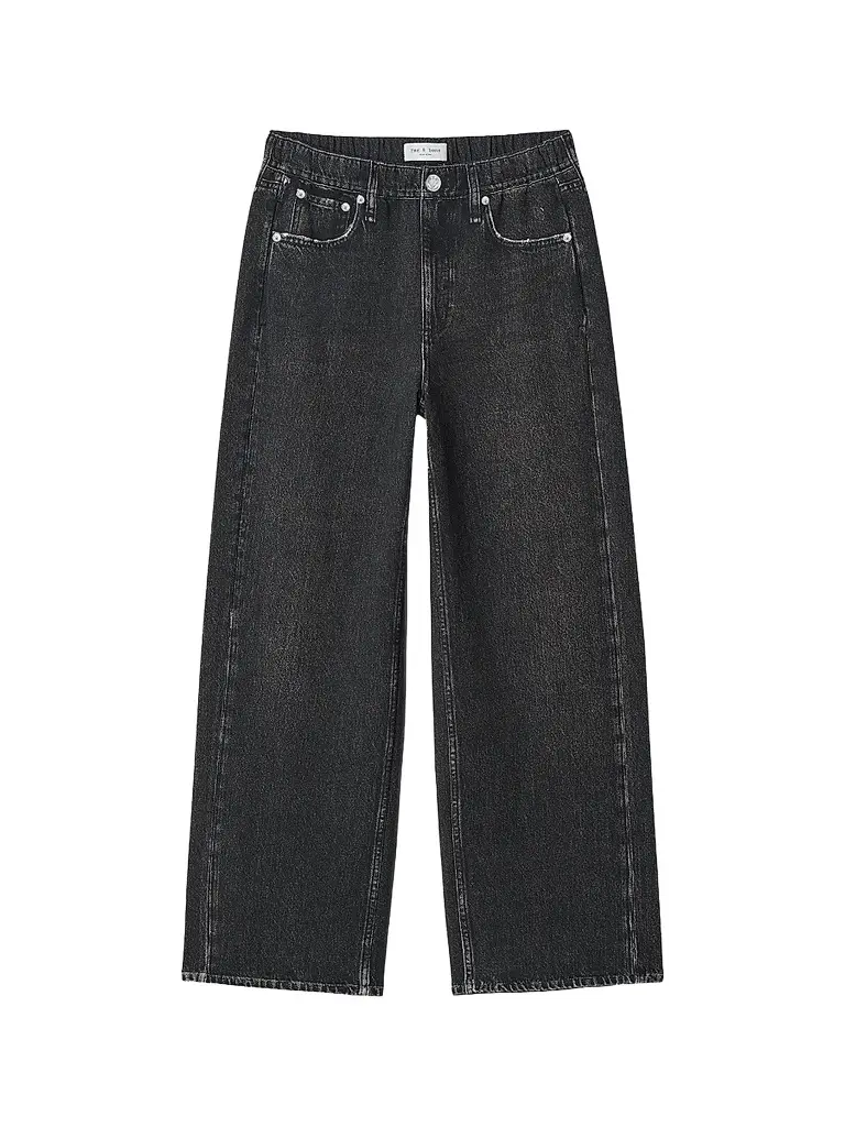 rag & bone Women's rb Miramar Wide-Leg Ankle Jeans