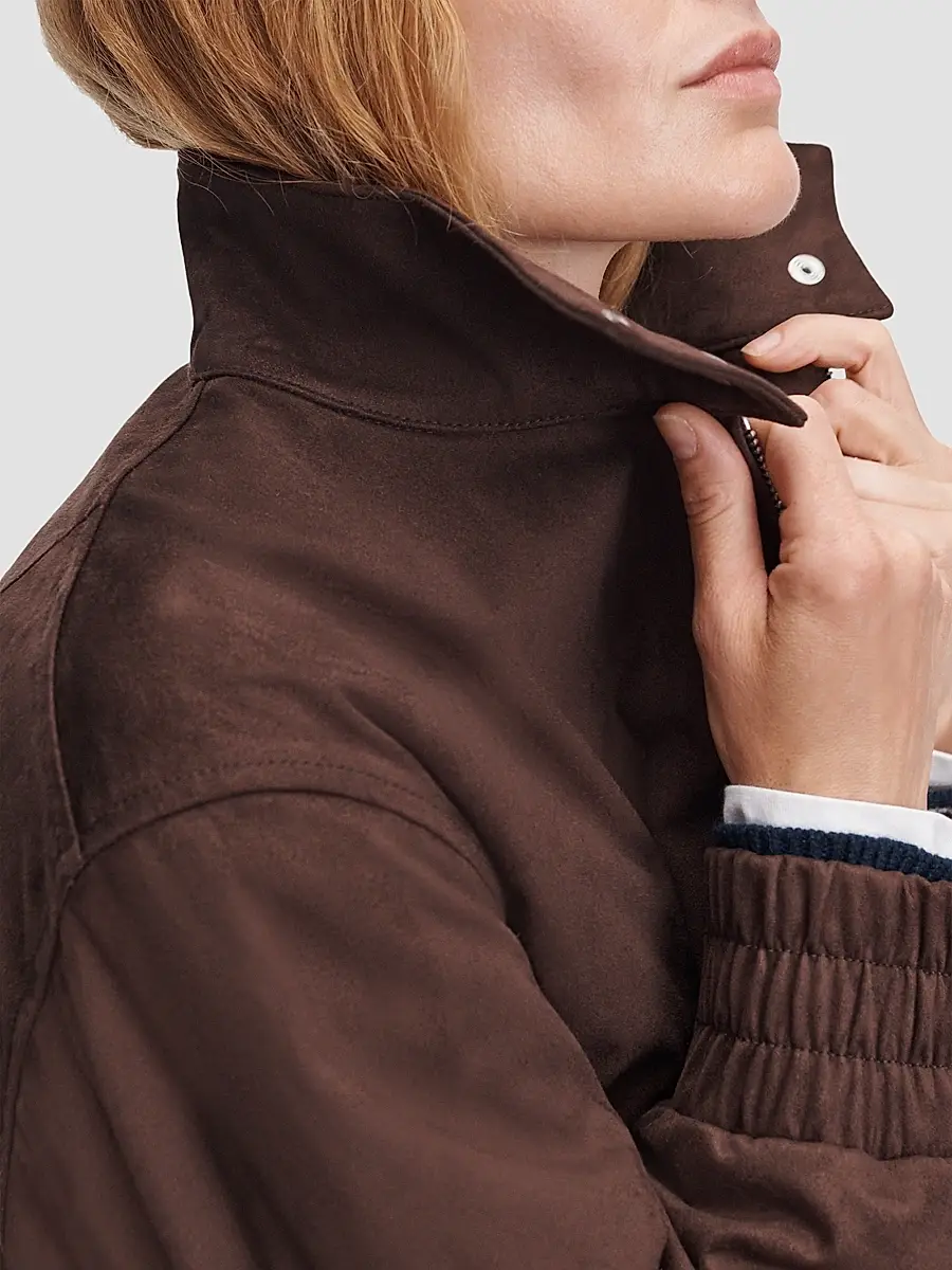 rag & bone Women's Eliza Faux-Suede Bomber Jacket | Thumbnail 6