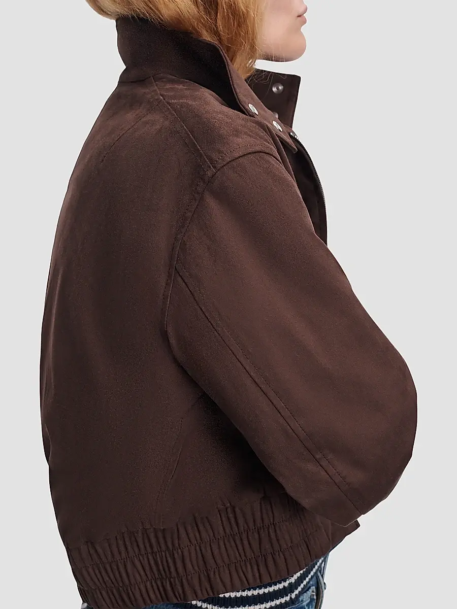 rag & bone Women's Eliza Faux-Suede Bomber Jacket | Thumbnail 7