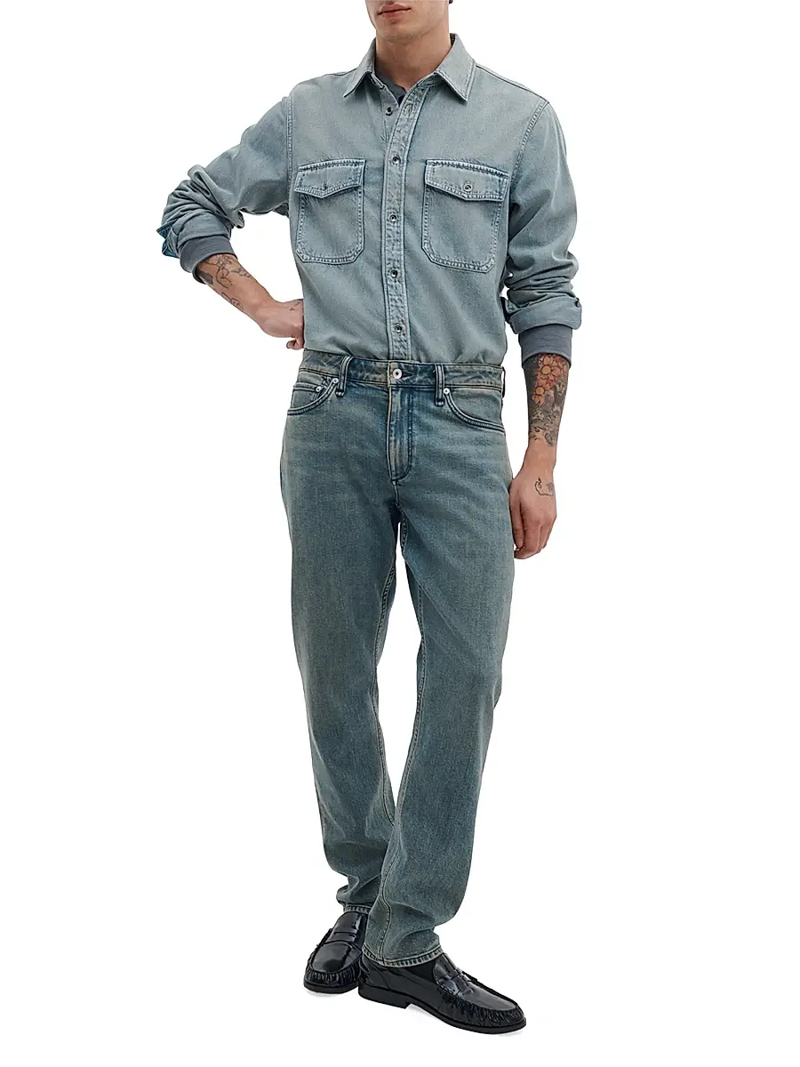 rag & bone Men's Saltaire Denim Shirt | Thumbnail 2 rag & bone Men's Saltaire Denim Shirt | Thumbnail 2
