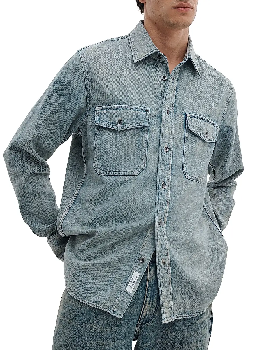 rag & bone Men's Saltaire Denim Shirt | Thumbnail 3 rag & bone Men's Saltaire Denim Shirt | Thumbnail 3