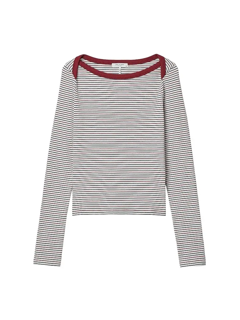rag & bone Women's The Essential Rib Striped Long-Sleeve Shirt - Multi | Image 1 rag & bone Women's The Essential Rib Striped Long-Sleeve Shirt - Multi | Image 1