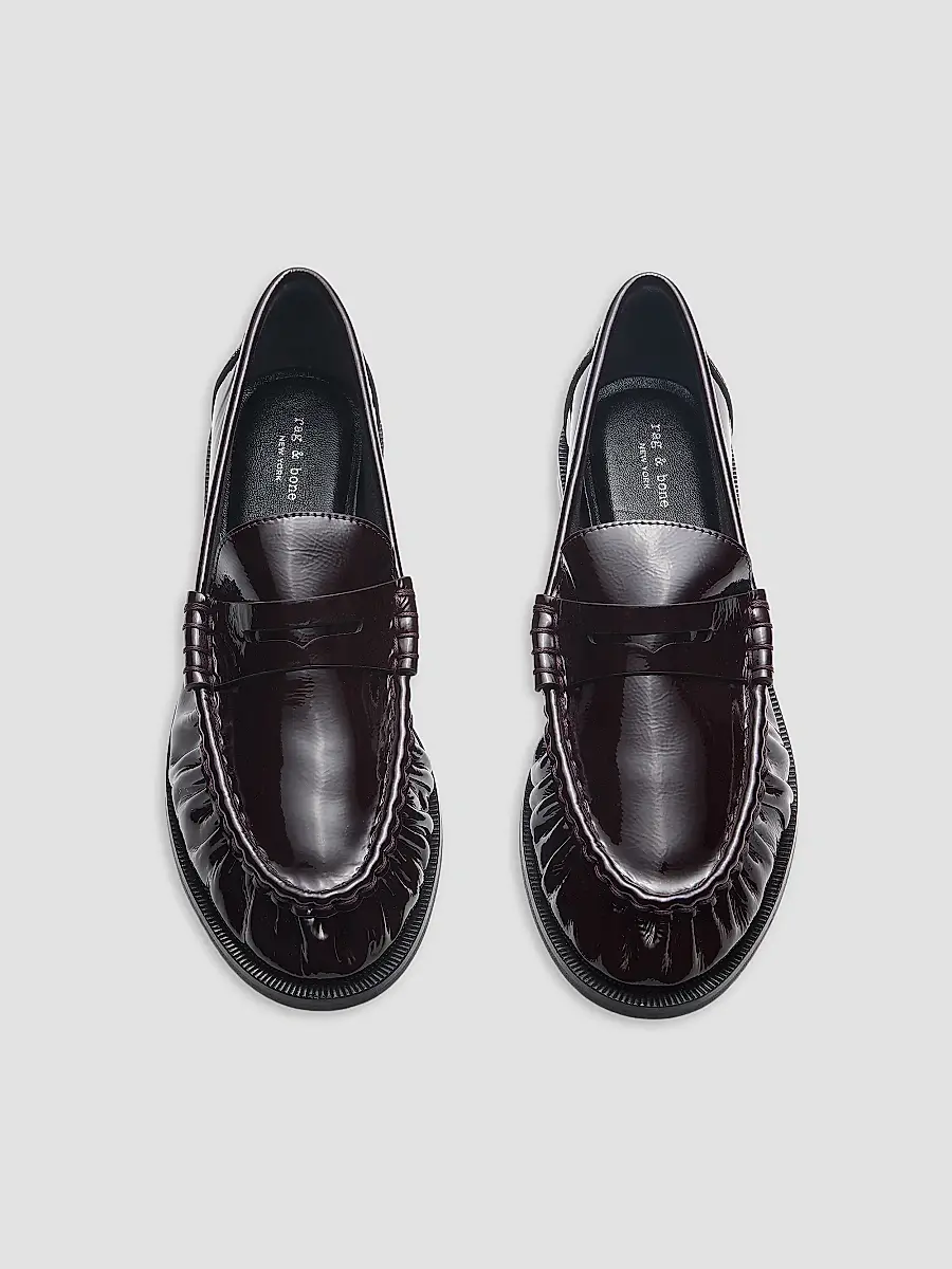 rag & bone Women's Lexi Leather Penny Loafers | Thumbnail 4