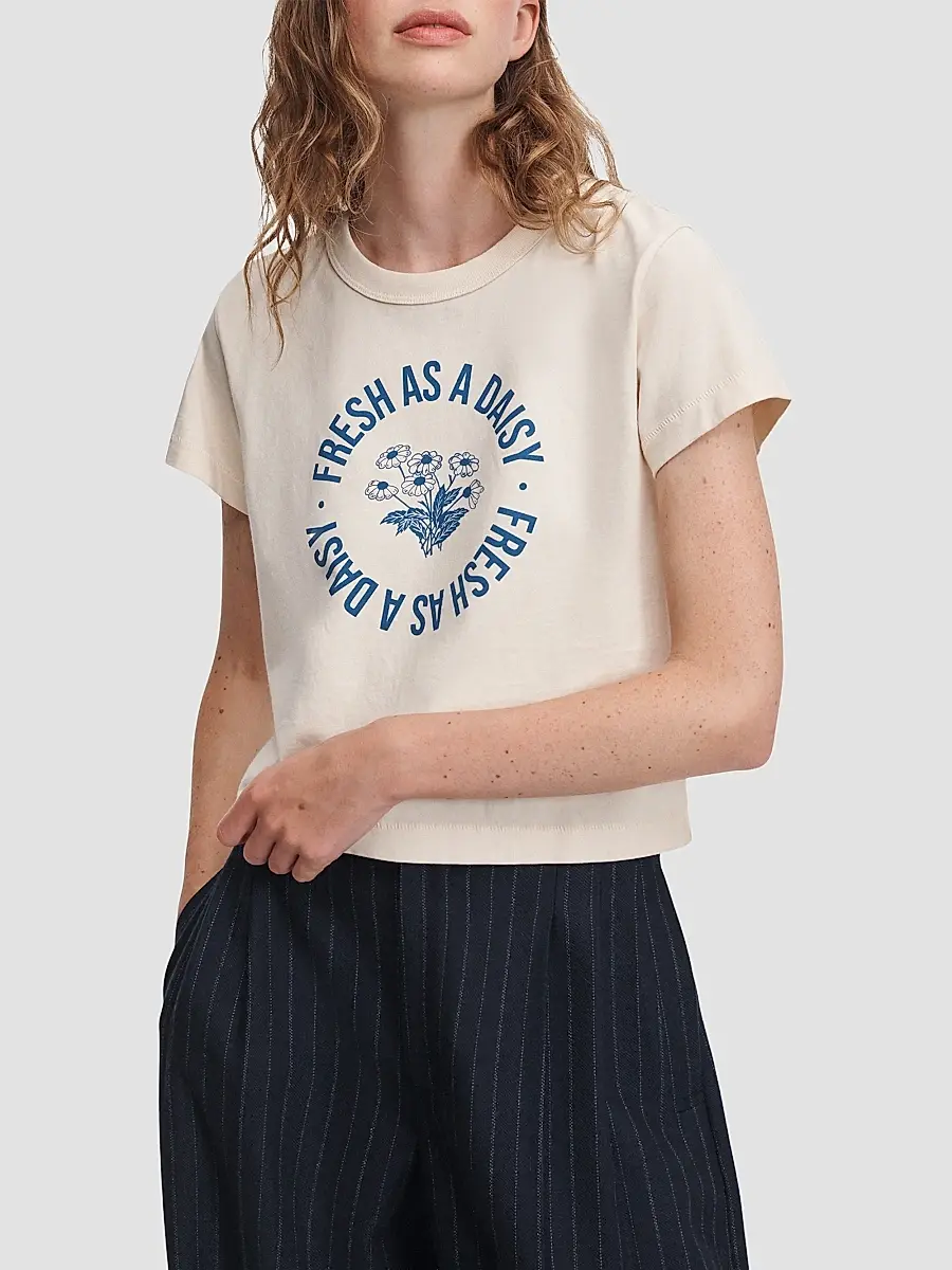 rag & bone Women's Fresh As A Daisy Kelly Perfect T-Shirt | Thumbnail 4 rag & bone Women's Fresh As A Daisy Kelly Perfect T-Shirt | Thumbnail 4