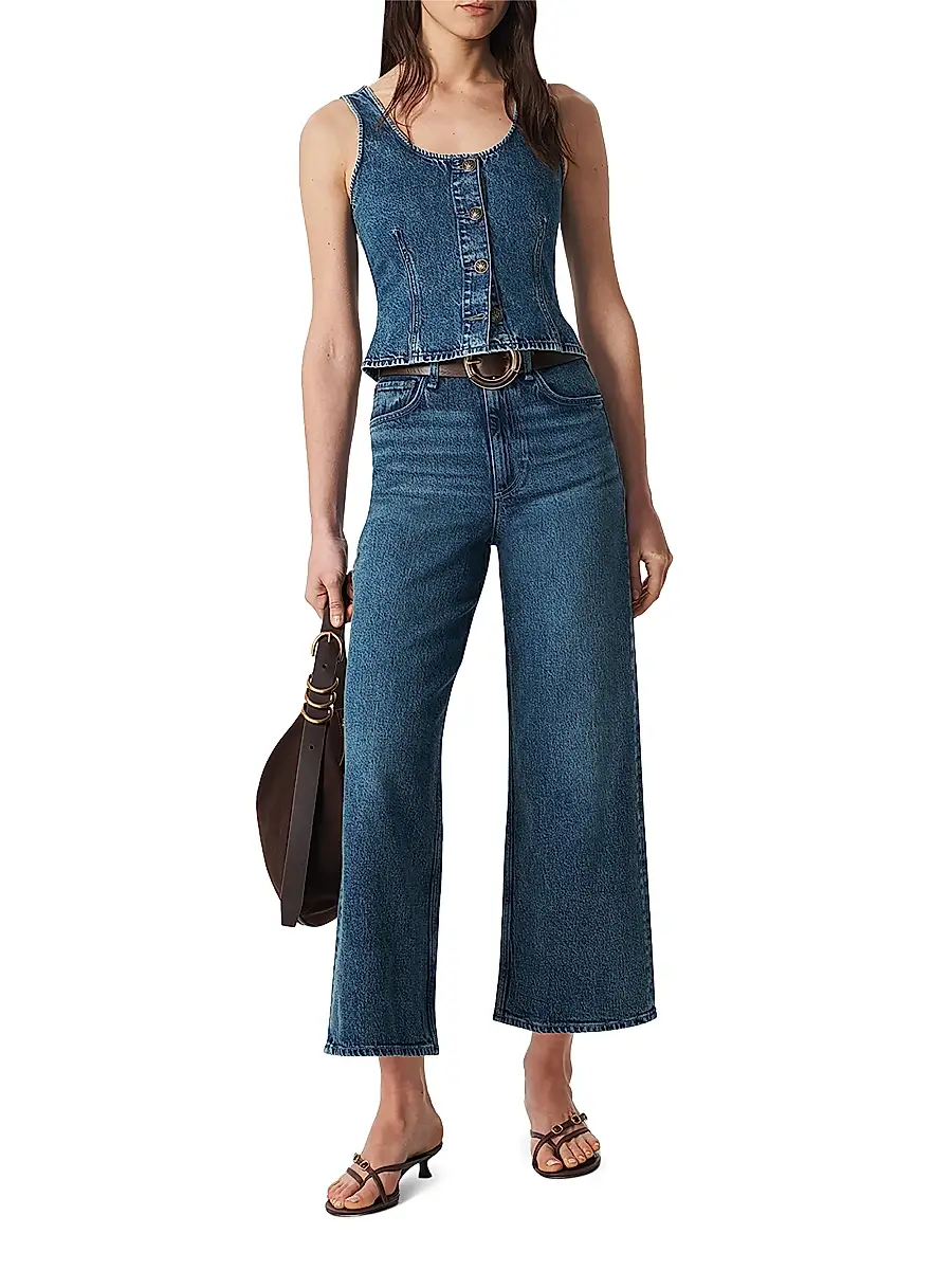 rag & bone Women's Poppy Denim Top | Thumbnail 2