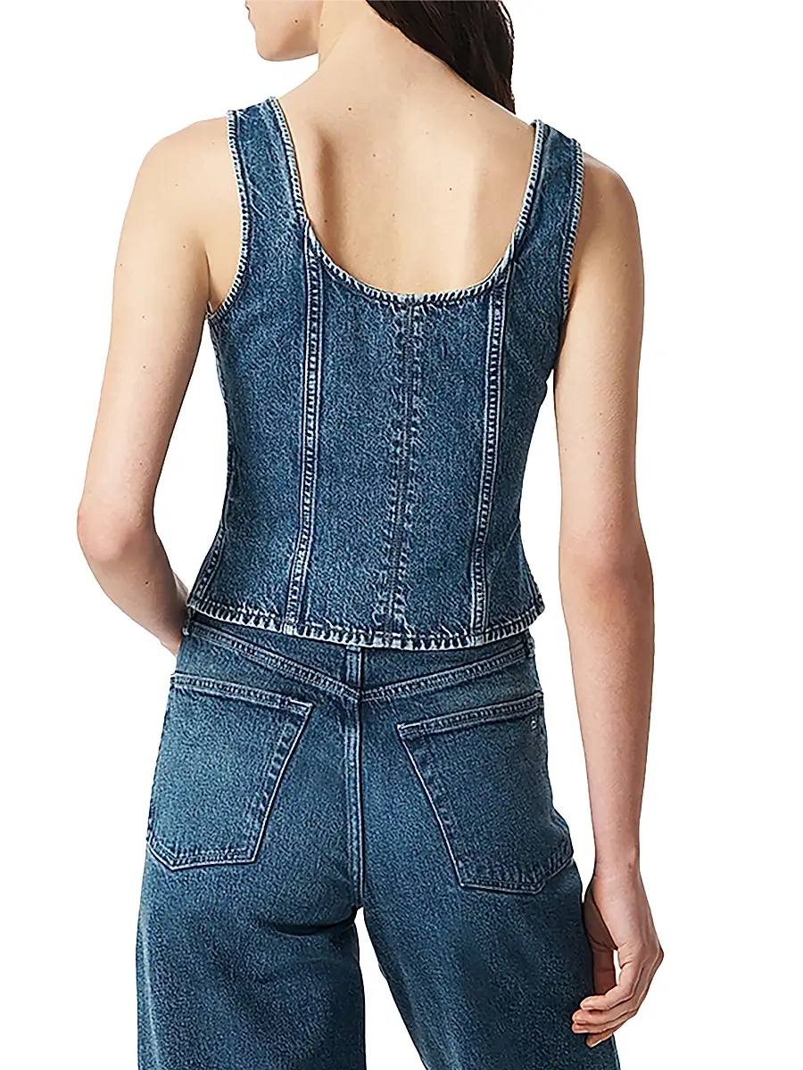 rag & bone Women's Poppy Denim Top | Thumbnail 4