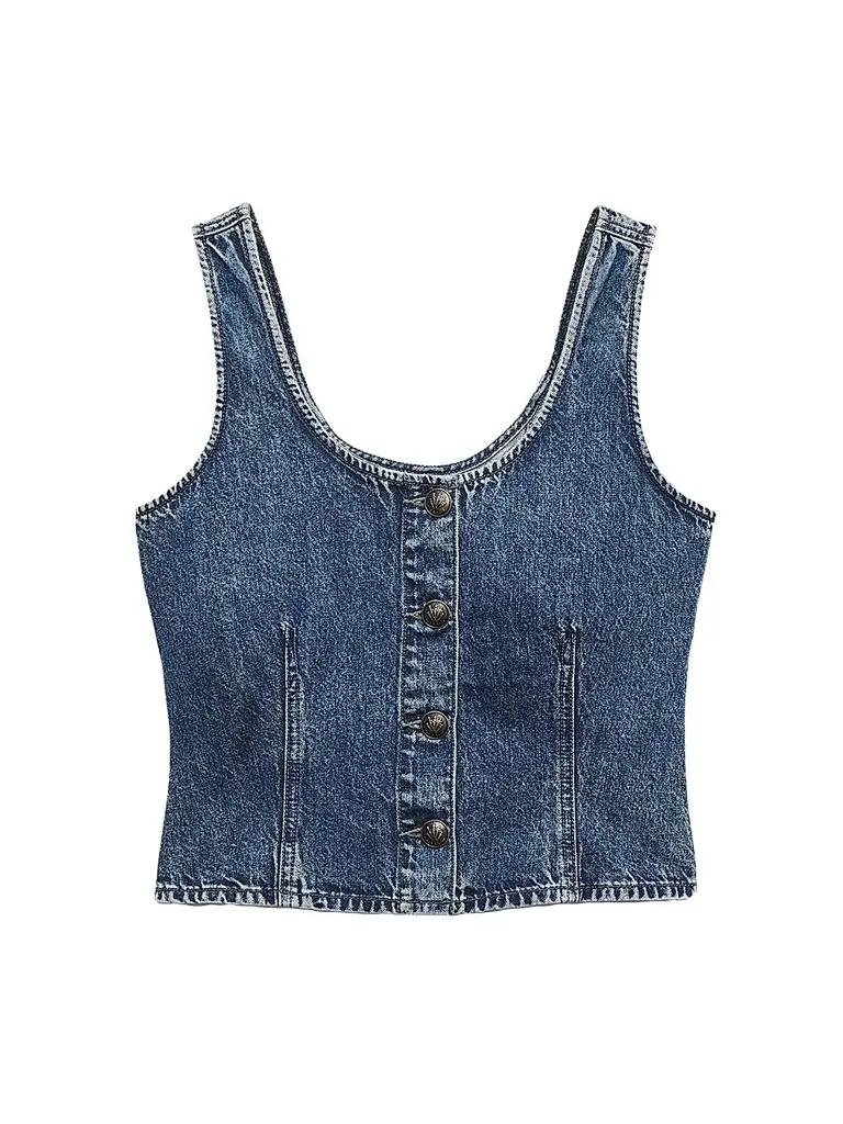 rag & bone Women's Poppy Denim Top