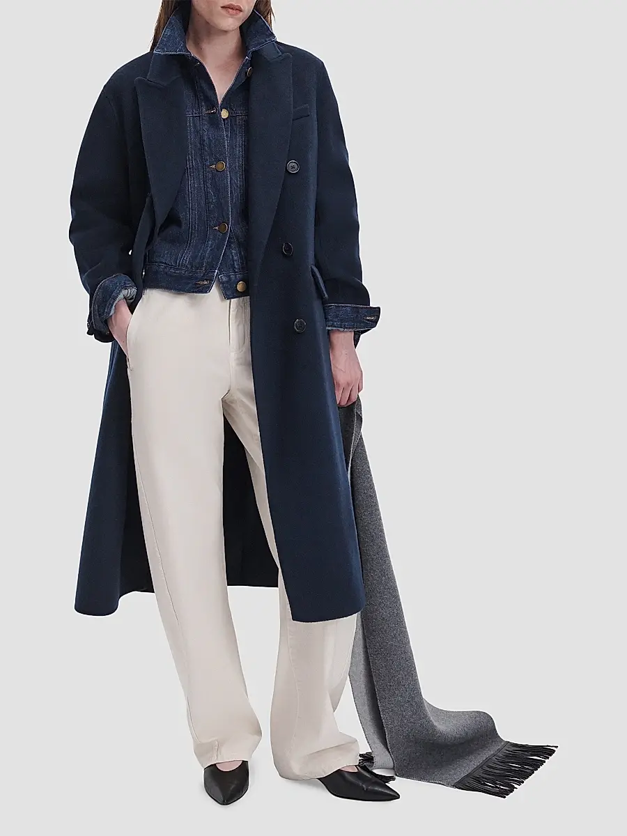 rag & bone Women's Vasso Wool-Blend Double-Breasted Coat | Thumbnail 2