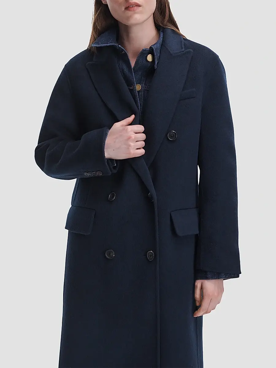rag & bone Women's Vasso Wool-Blend Double-Breasted Coat | Thumbnail 5