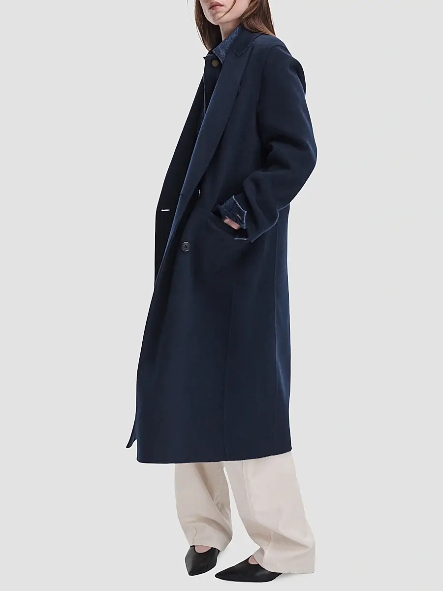rag & bone Women's Vasso Wool-Blend Double-Breasted Coat | Thumbnail 6