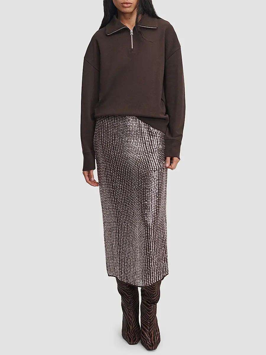 rag & bone Women's The Everyday Terry Half-Zip Sweatshirt | Thumbnail 2