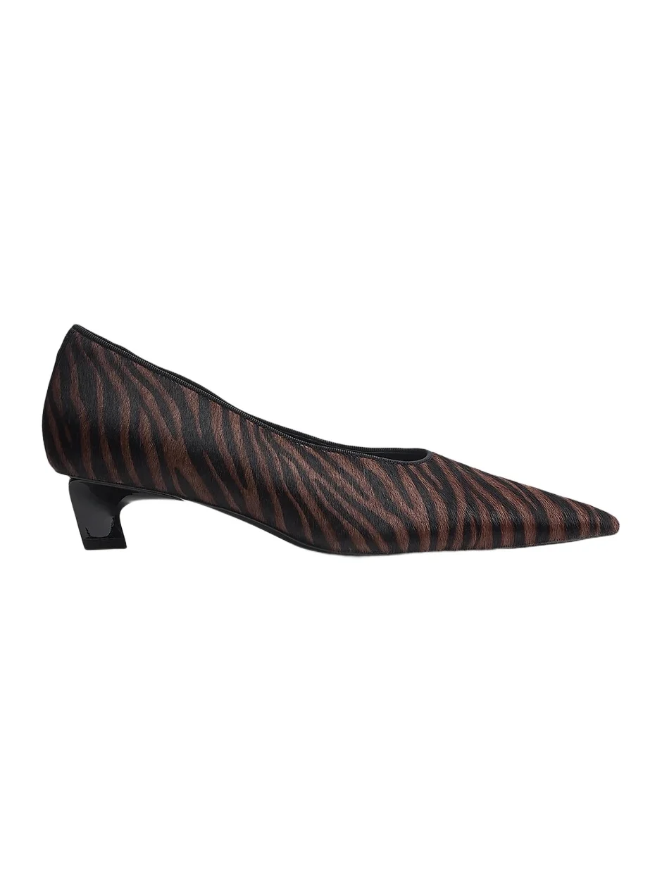 Women's Paloma 40MM Calf Hair & Leather Pumps - Coffee Zebra