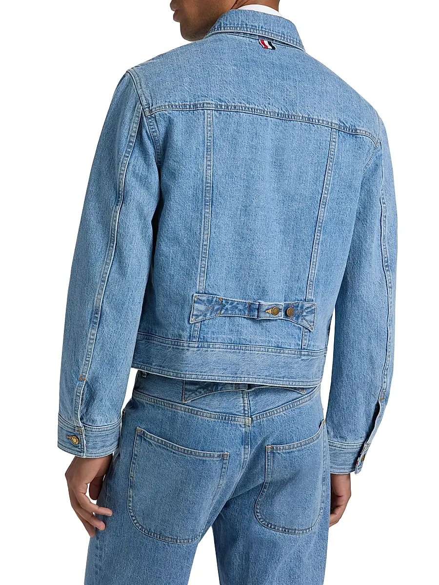 Thom Browne Men's Selvedge Denim Backstrap Utility Jacket | Thumbnail 5 Thom Browne Men's Selvedge Denim Backstrap Utility Jacket | Thumbnail 5