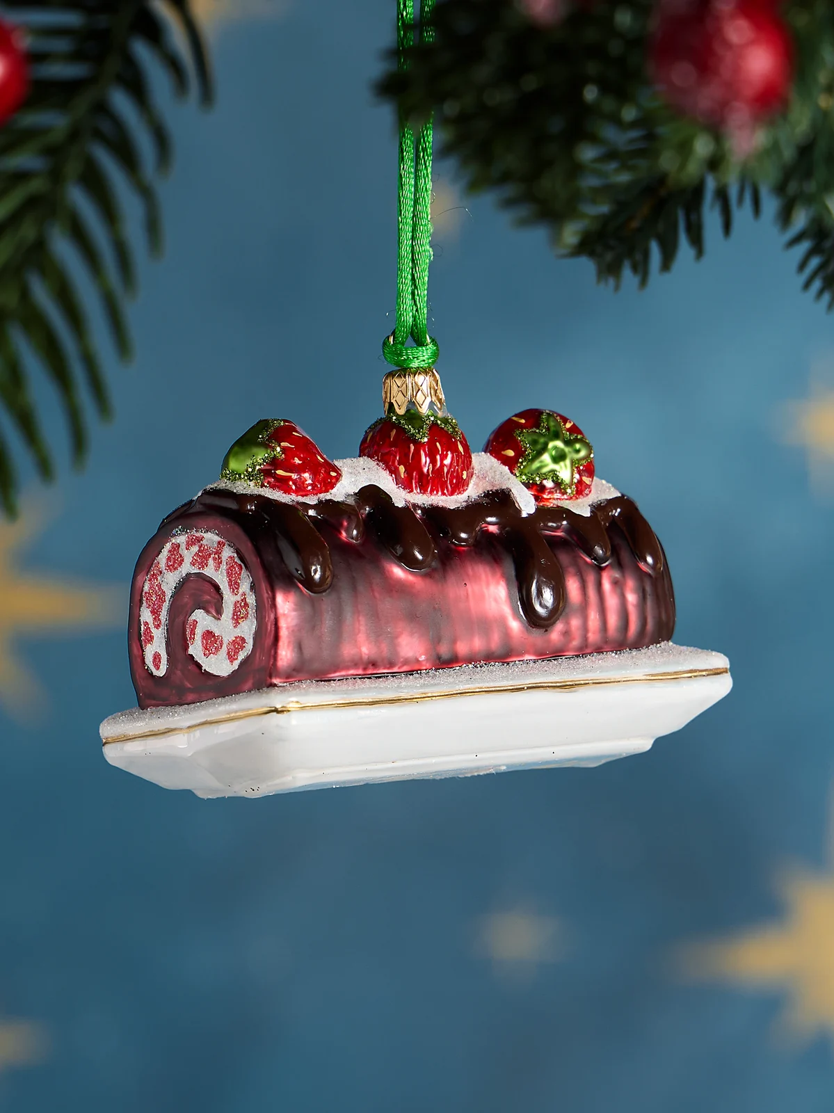 Exclusively Ours Strawberry Chocolat Glass Ornament