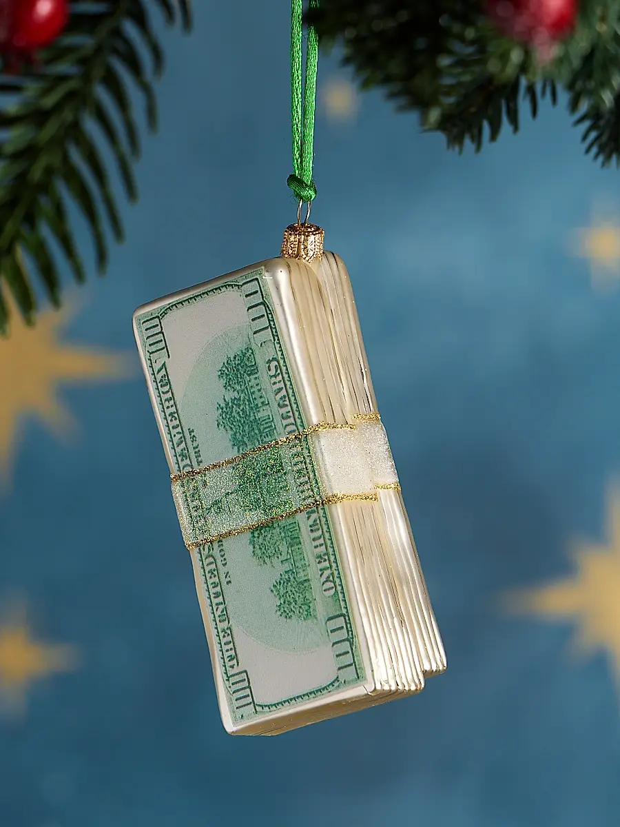 Impuls Cash Stack Glass Ornament | Thumbnail 2 Impuls Cash Stack Glass Ornament | Thumbnail 2