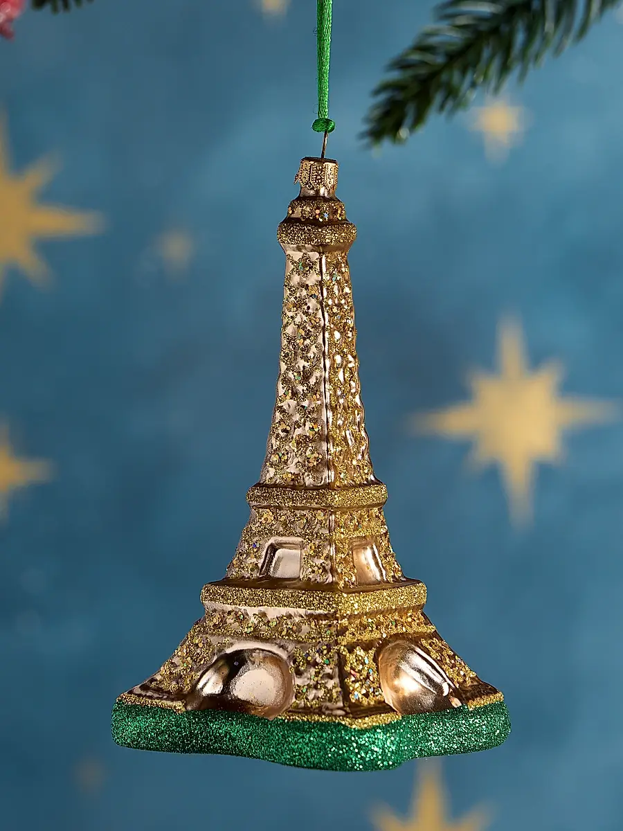 Exclusively Ours Eiffel Tower Glass Ornament | Image 1 Exclusively Ours Eiffel Tower Glass Ornament | Image 1