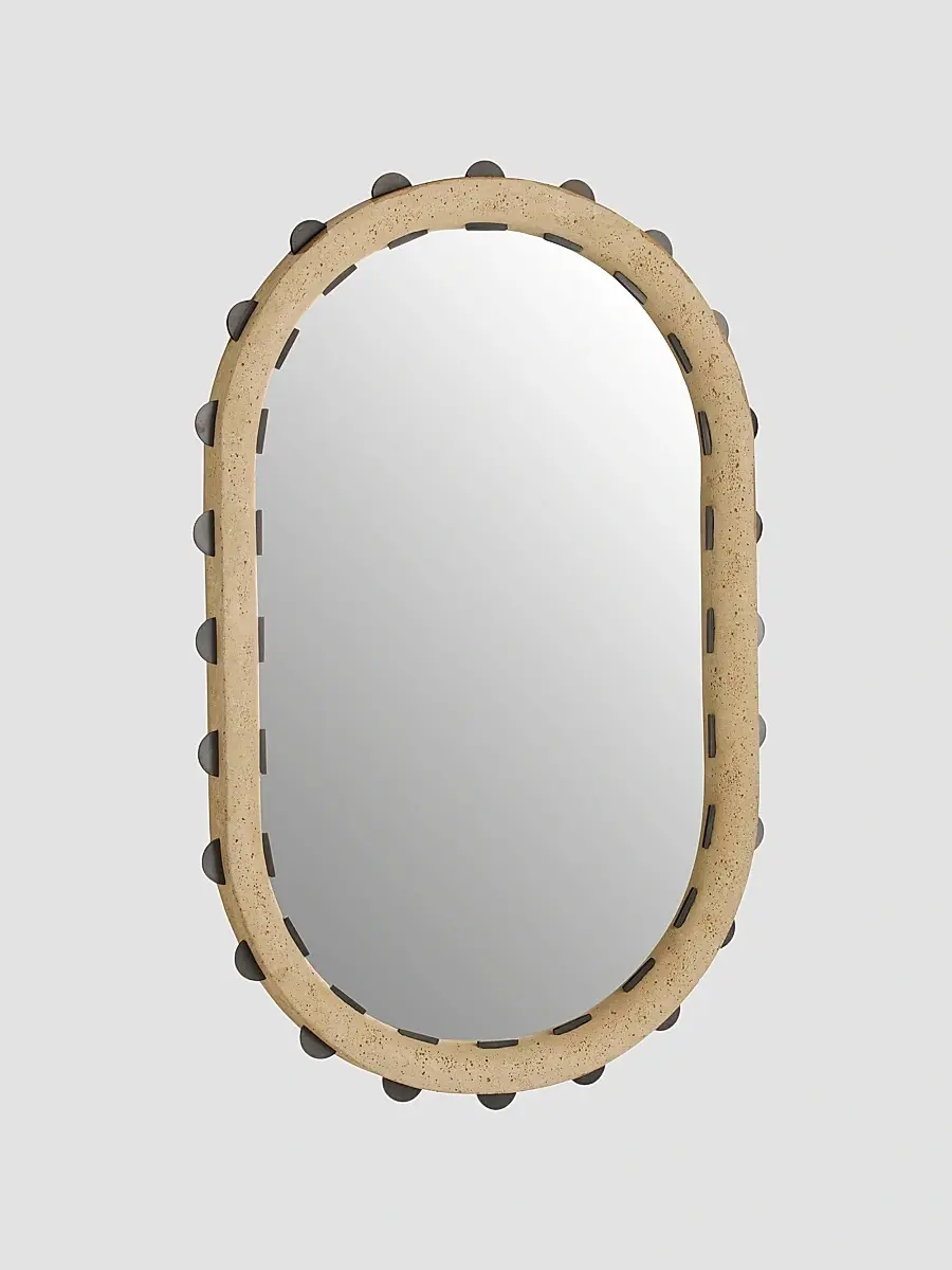 Arteriors Nicolai Resin & Iron Oval Mirror | Thumbnail 2 Arteriors Nicolai Resin & Iron Oval Mirror | Thumbnail 2