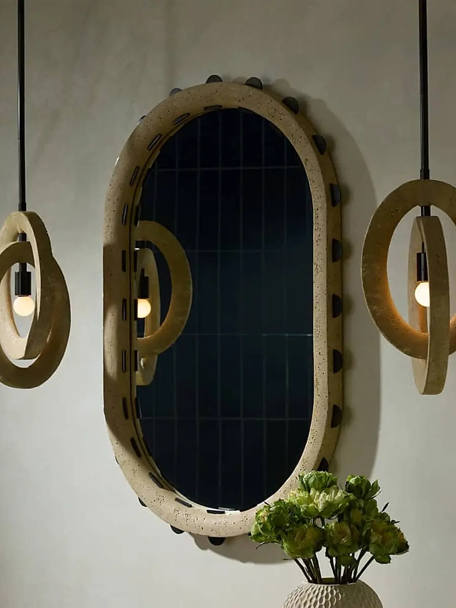 Arteriors Nicolai Resin & Iron Oval Mirror | Thumbnail 3 Arteriors Nicolai Resin & Iron Oval Mirror | Thumbnail 3
