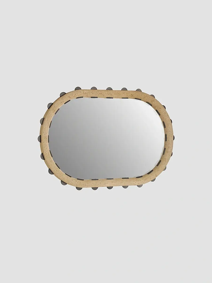 Arteriors Nicolai Resin & Iron Oval Mirror | Thumbnail 4 Arteriors Nicolai Resin & Iron Oval Mirror | Thumbnail 4