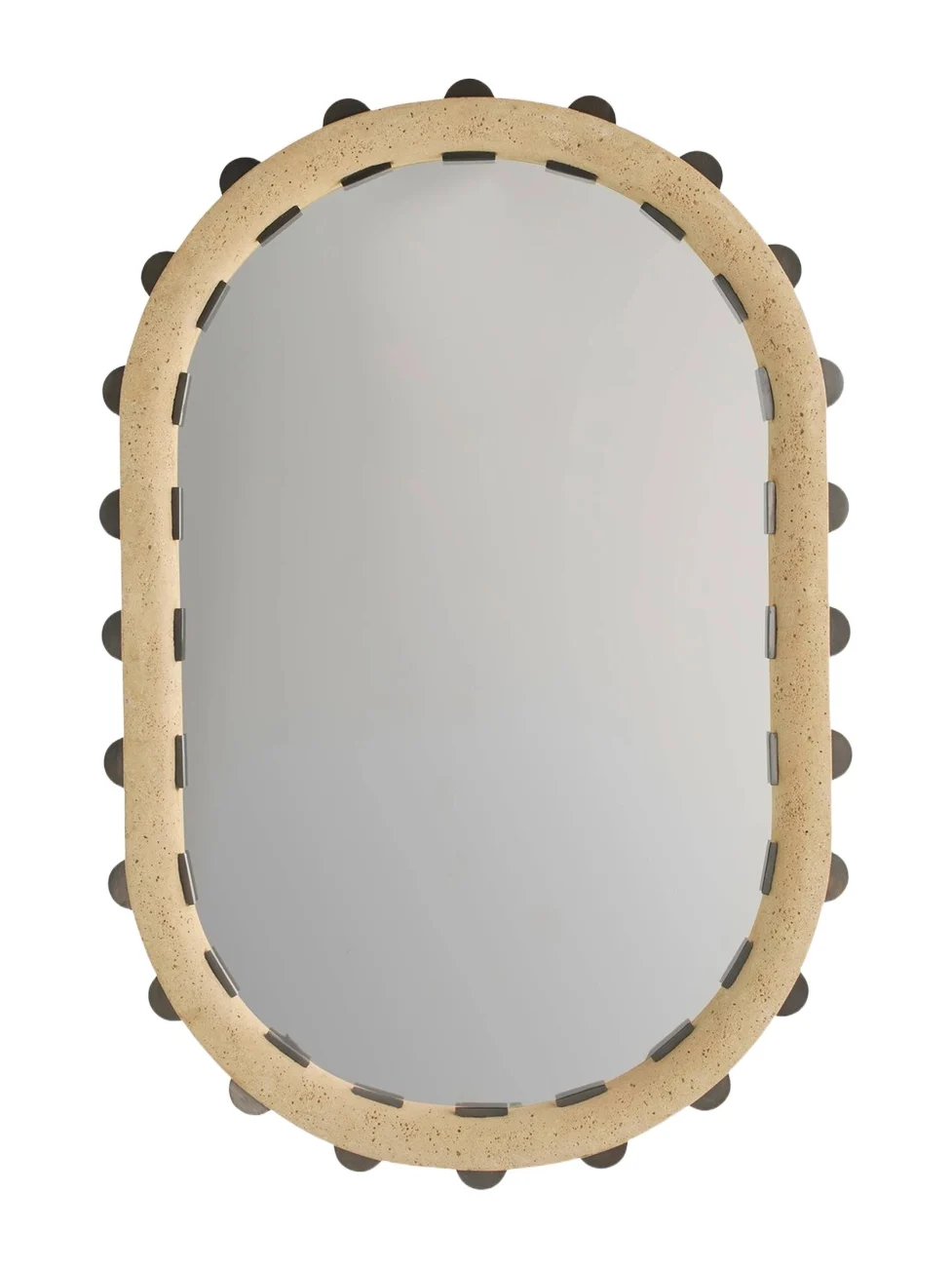 Arteriors Nicolai Resin & Iron Oval Mirror